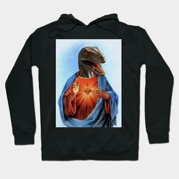 Jesus raptor Hoodie by ghjura